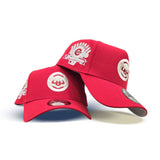 Red Chicago Cubs Curved Brim Gray Bottom 1990 All Star Game New Era Curved Brim A-Frame 9Forty Snapback