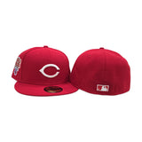 Red Cincinnati Reds Gray Bottom 1976 World Series Side Patch New Era 59Fifty Red Fitted