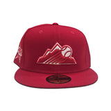 Red Colorado Rockies Mountain Logo Gray Bottom 2021 All Star Game Side Patch New Era 59Fifty Fitted