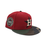 Brick Red Houston Astros Camo Visor Gray Bottom 1968 All Star Game Side Patch New Era 59Fifty Fitted