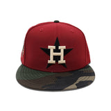 Brick Red Houston Astros Camo Visor Gray Bottom 1968 All Star Game Side Patch New Era 59Fifty Fitted