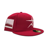 Red Houston Astros Pink Bottom 2000 Inaugural Season Side Patch "Valentines Day Collection" New Era 59Fifty Fitted