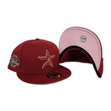 Brick Red Houston Astros Pink Bottom 2005 World Series Side Patch New Era 59Fifty Fitted