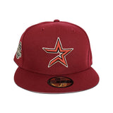 Brick Red Houston Astros Pink Bottom 2005 World Series Side Patch New Era 59Fifty Fitted