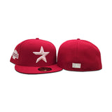 Red Houston Astros Pink Bottom 2004 All Star Game Side Patch "Valentines Day Collection" New Era 59Fifty Fitted