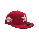 Red Houston Astros Pink Bottom 2004 All Star Game Side Patch "Valentines Day Collection" New Era 59Fifty Fitted