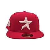 Red Houston Astros Pink Bottom 2004 All Star Game Side Patch "Valentines Day Collection" New Era 59Fifty Fitted