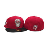 Red Sugar Glow In The Dark Skull Houston Texans Black Visor Pink Bottom Texans Logo Side Patch New Era 59Fifty Fitted