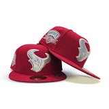 Red Houston Texans Gray Bottom 2002 Inaugural Season Side Patch New Era 59Fifty Fitted