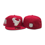 Red Houston Texans Gray Bottom 2002 Inaugural Season Side Patch New Era 59Fifty Fitted