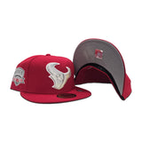Red Houston Texans Gray Bottom 2002 Inaugural Season Side Patch New Era 59Fifty Fitted