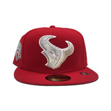 Red Houston Texans Gray Bottom 2002 Inaugural Season Side Patch New Era 59Fifty Fitted