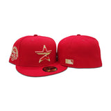 Red Houston Astros Gray Bottom 45th Anniversary Side Patch New Era 59Fifty Fitted
