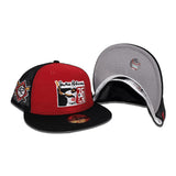 Red Jackie Robinson 75th Years Black Trucker Gray Bottom 42 Side Patch New Era 59Fifty Fitted