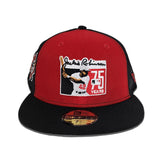 Red Jackie Robinson 75th Years Black Trucker Gray Bottom 42 Side Patch New Era 59Fifty Fitted