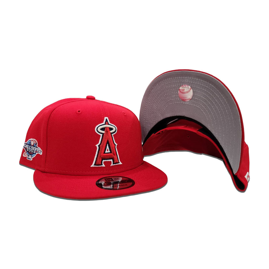 Red Los Angeles Angels Gray Bottom 2002 World Series Side Patch New Era 9Fifty Snapback