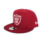 Red Las Vegas Raiders Gray bottom New Era 9Fifty Snapback