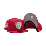 Red Las Vegas Raiders 60th Anniversary Side Patch New Era Silver Metal Badge 9Fifty Snapback