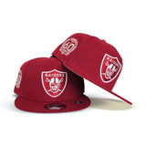 Red Las Vegas Raiders Gray Bottom 60th Anniversary New Era 9Fifty Snapback