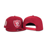 Red Las Vegas Raiders Gray Bottom 60th Anniversary New Era 9Fifty Snapback