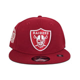 Red Las Vegas Raiders Gray Bottom 60th Anniversary New Era 9Fifty Snapback