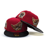Red Los Angeles Angels Black Tonal Camo Visor Gray Bottom 50th Anniversary Side Patch New Era 59Fifty Fitted