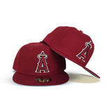 Red Los Angeles Angels Gray Bottom New Era 59Fifty True Authentic On Field Fitted