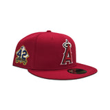 Red Los Angeles Angels Jackie Robinson Signature Edition Green Bottom #42 "Breaking Barriers" Side Patch New Era 59Fifty Fitted