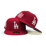 Red Los Angeles Dodgers Gray Bottom 2020 World Series Side Patch New Era 59Fifty Fitted