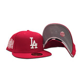 Red Los Angeles Dodgers Gray Bottom 2020 World Series Side Patch New Era 59Fifty Fitted