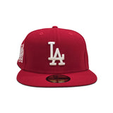 Red Los Angeles Dodgers Gray Bottom 2020 World Series Side Patch New Era 59Fifty Fitted