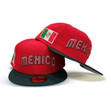 Red Mexico Dark Green Visor Gray Bottom 2023 World Baseball Classic New Era 59Fifty Fitted