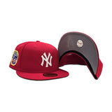 Red New York Yankees Gray Bottom Fire Department City Of New York " FDNY " Side Patch New Era 59FIFTY Fitted