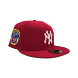 Red New York Yankees Gray Bottom Fire Department City Of New York " FDNY " Side Patch New Era 59FIFTY Fitted