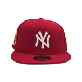 Red New York Yankees Gray Bottom Fire Department City Of New York " FDNY " Side Patch New Era 59FIFTY Fitted