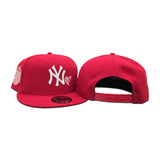 Red New York Yankees Heart Pink Bottom 1999 World Series Side Patch "Valentines Day Collection" New Era 9Fifty Snapback