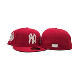 Red New York Yankees Pink Bottom 1999 World Series Side Patch "Valentines Day Collection" New Era 59Fifty Fitted