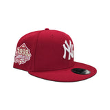 Red New York Yankees Heart Pink Bottom 1999 World Series Side Patch "Valentines Day Collection" New Era 9Fifty Snapback