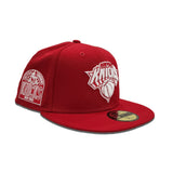 Red New York Knicks Gray Bottom Eastern Conference Side Patch New Era 59Fifty Fitted