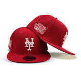 Red New York Mets Gray Bottom 1986 World Series Side Patch New Era 59Fifty Fitted