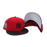 Red New York Yankees Black Visor Metallic Silver Bottom 2000 Subway Series Side Patch New Era 9Fifty Snapback