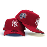 Red New York Yankees Curved Brim Gray Bottom 2000 World Series Side Patch New Era 9Fifty A-Frame Snapback