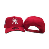 Red New York Yankees Curved Brim Gray Bottom 2000 World Series Side Patch New Era 9Fifty A-Frame Snapback