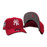 Red New York Yankees Curved Brim Gray Bottom 2000 World Series Side Patch New Era 9Fifty A-Frame Snapback