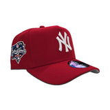 Red New York Yankees Curved Brim Gray Bottom 2000 World Series Side Patch New Era 9Fifty A-Frame Snapback