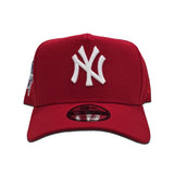 Red New York Yankees Curved Brim Gray Bottom 2000 World Series Side Patch New Era 9Fifty A-Frame Snapback