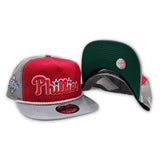 Red Philadelphia Phillies Gray Trucker Green Bottom 2008 World Series Side Patch New Era Snapback