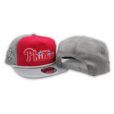 Red Philadelphia Phillies Gray Trucker Green Bottom 2008 World Series Side Patch New Era Snapback