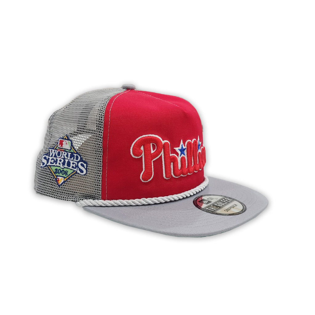 Red Philadelphia Phillies Gray Trucker Green Bottom 2008 World Series –  Exclusive Fitted Inc.