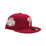 Red Philadelphia Phillies Pink Bottom 1996 All Star Game Side Patch "Valentines Day Collection" New Era 59Fifty Fitted